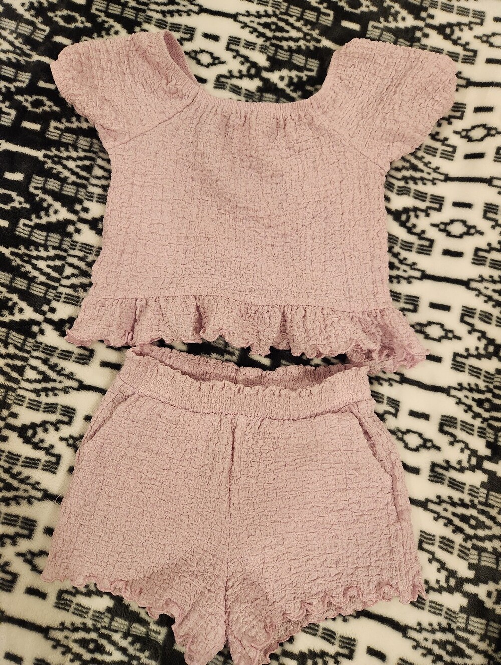 jumping beans Light Pink Smocked Top & Shorts Set, Size 3T